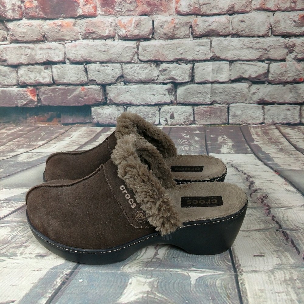 Faux fur lined Crocs